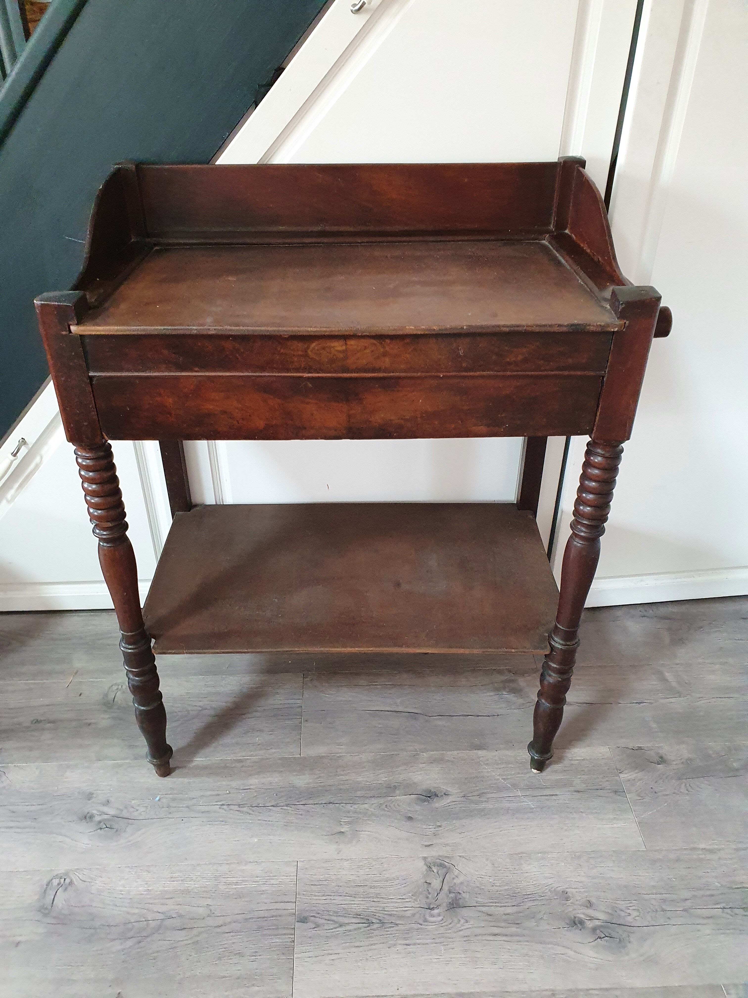 Dressing table extra furniture or small desk vintage wood twisted foot,