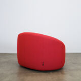 Red Pumpkin chair and ottoman by Pierre Paulin for Ligne Roset