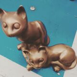 Brass cats