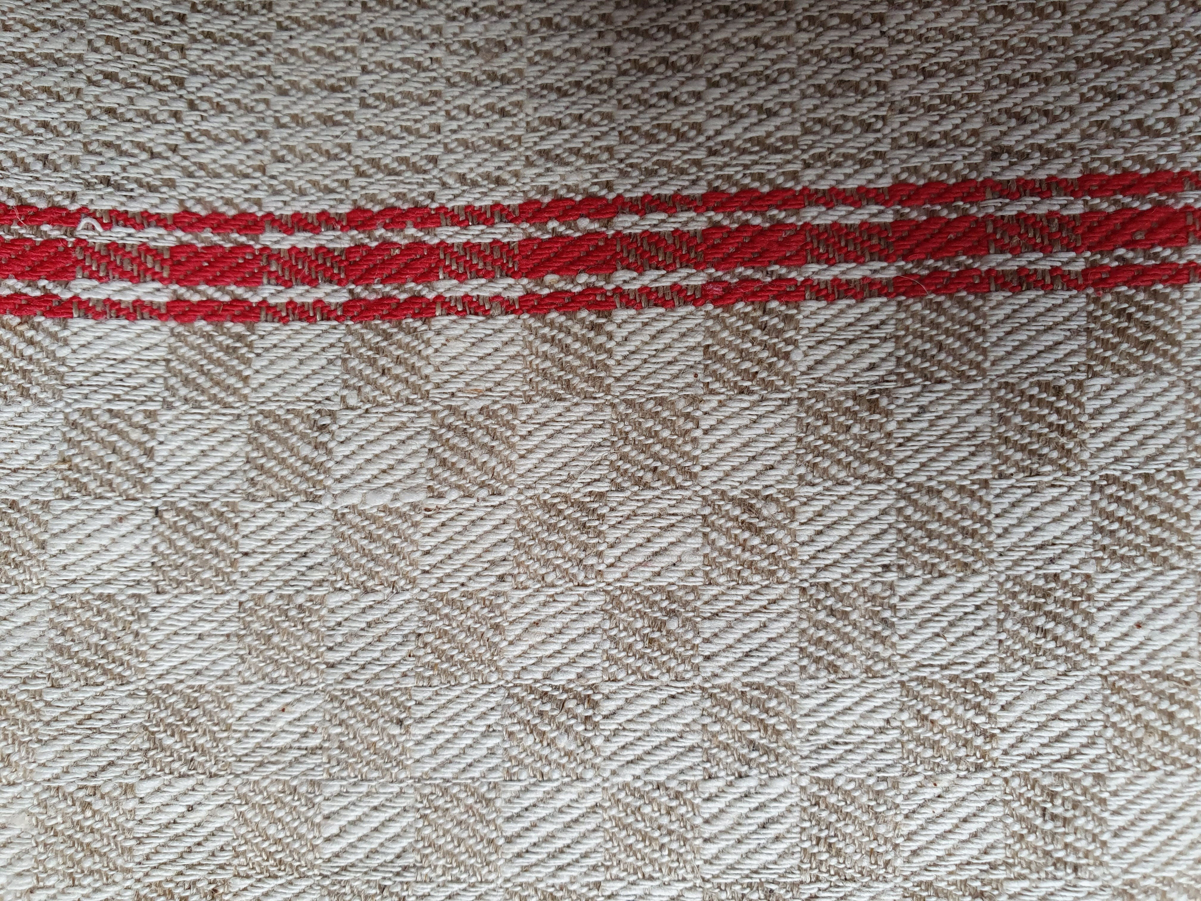 Set of three old tea towels