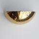 Vintage wall lamp - Half-moon - Golden metal mirror - 1970