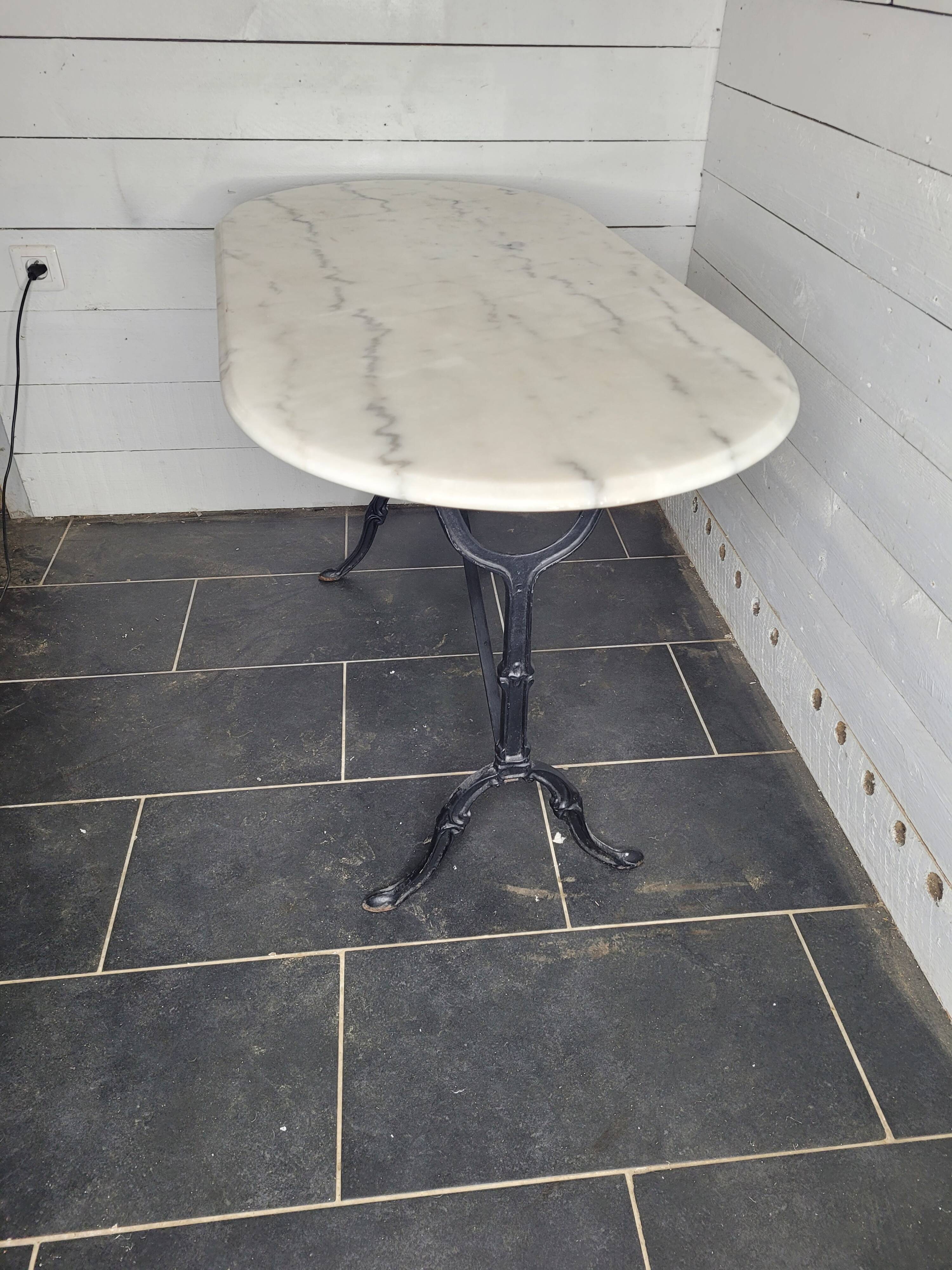 Marble top bistro table