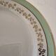 Set of 12 white, mint and gold flat plates, Mosèle de Lunéville