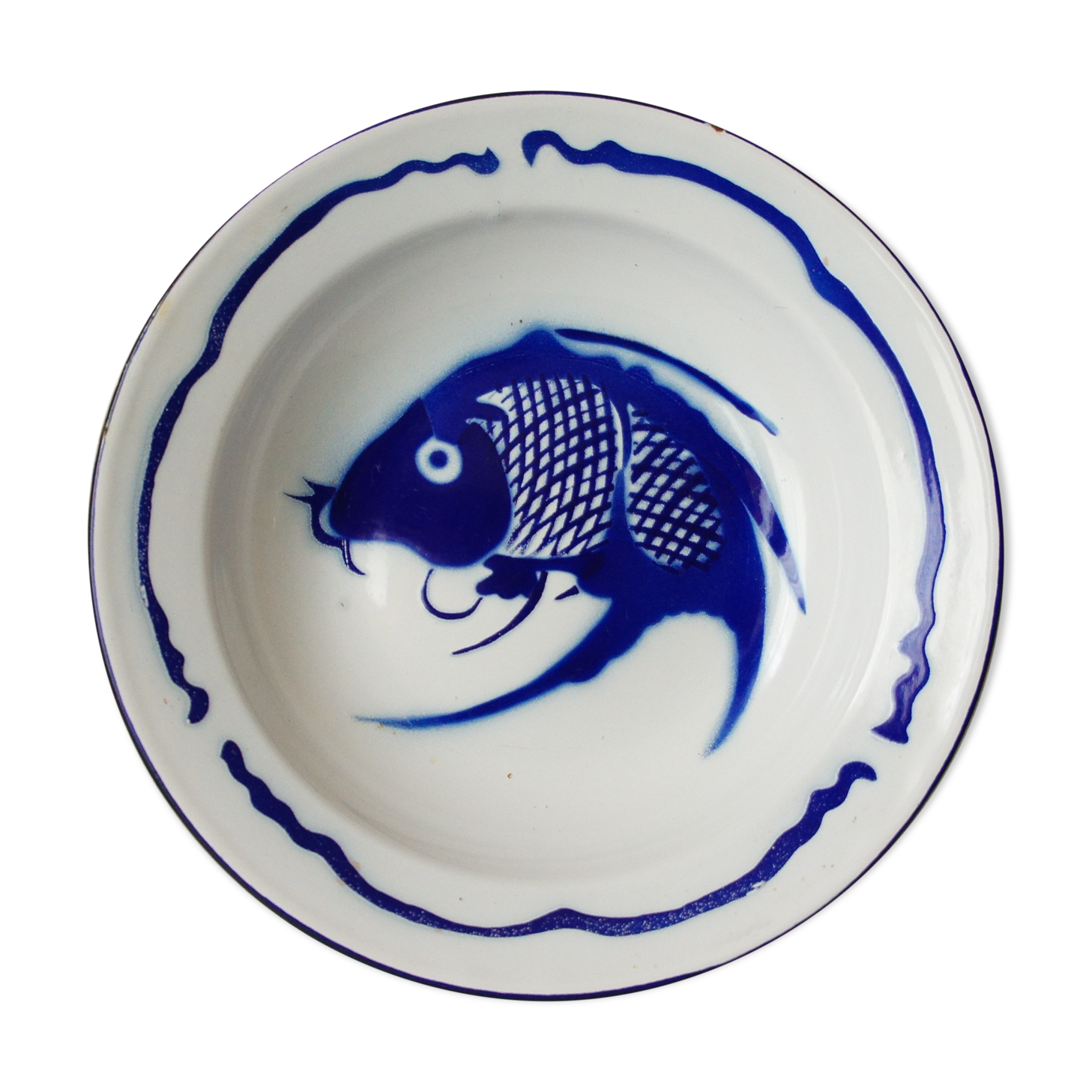 Vintage Chinese enamelled metal plates