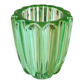 Vase en verre signé Pierre D'Avesn, années 1950