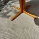 round or oval table with extension, central leg, vintage Baumann design