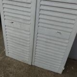 Old wooden shutters louvers 2 leafs