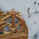 Antique gilded wooden mirror in Louis XVI style