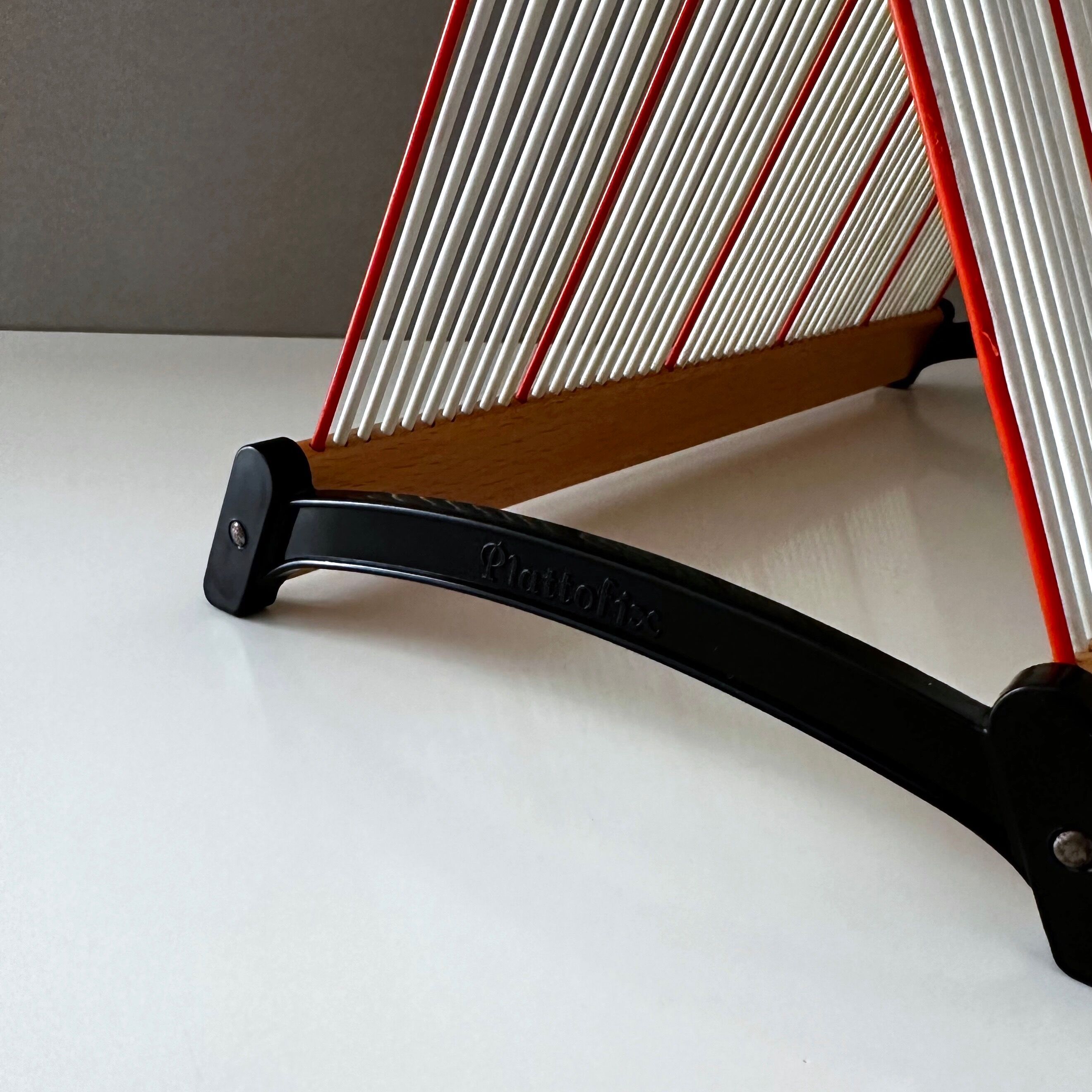 Vintage record stand, vinyl record holder, Plattofix Germany