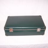 Green vintage suitcase 50s