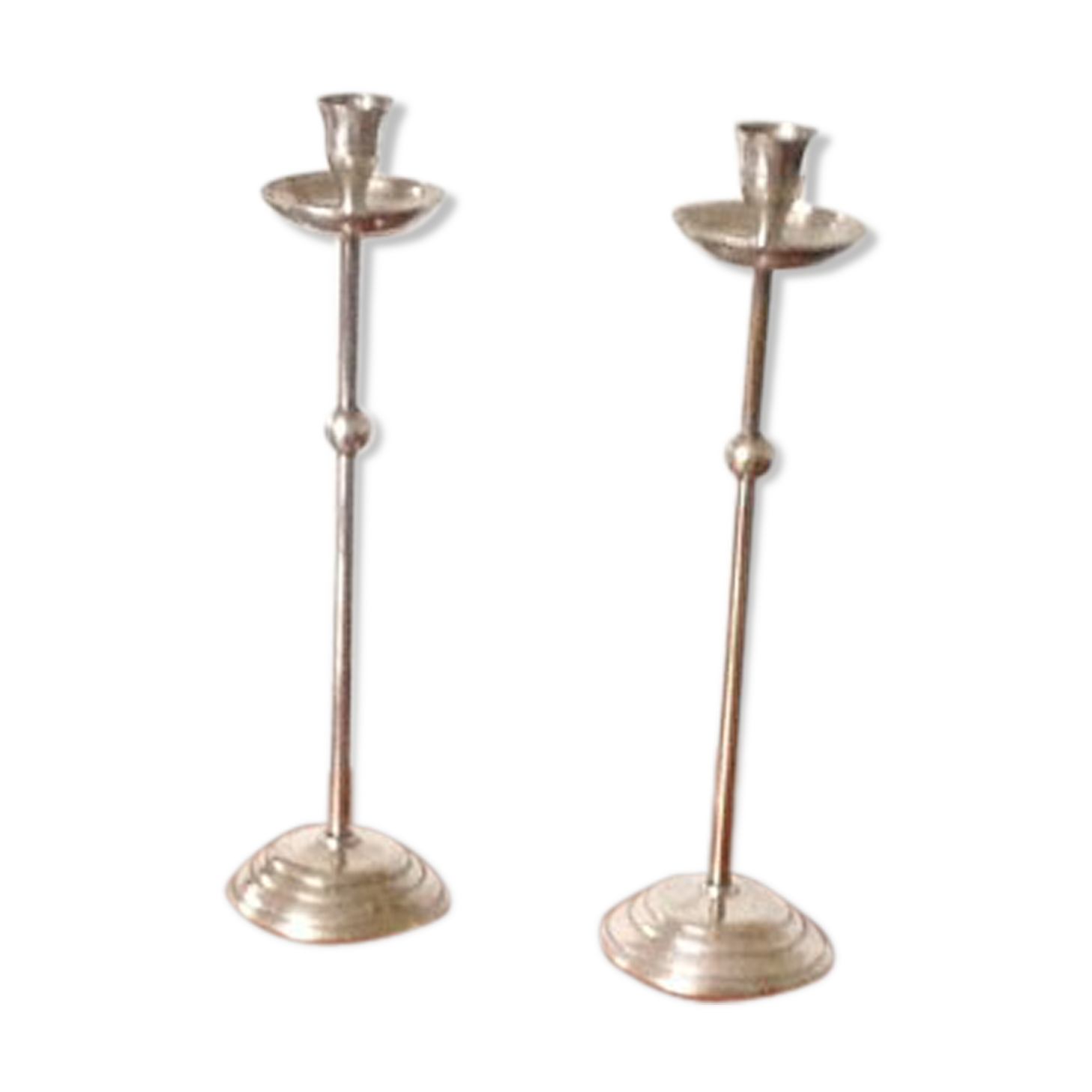 Pair of silver candlesticks