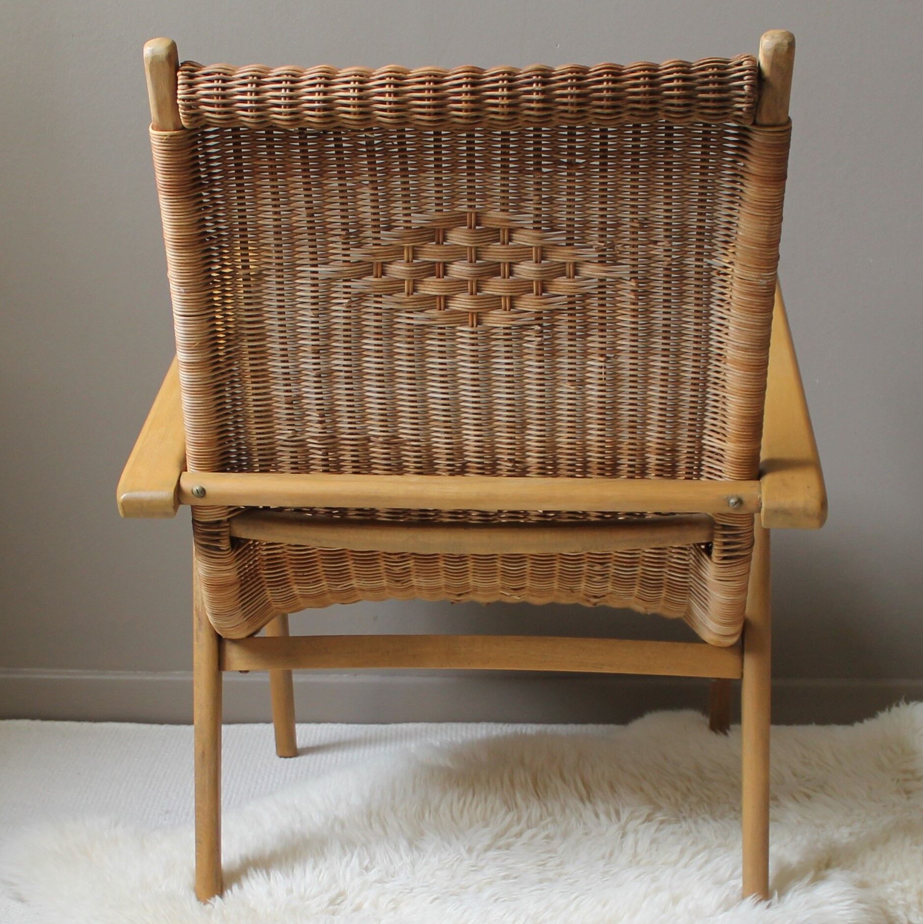 Se of Vintage rattan armchair