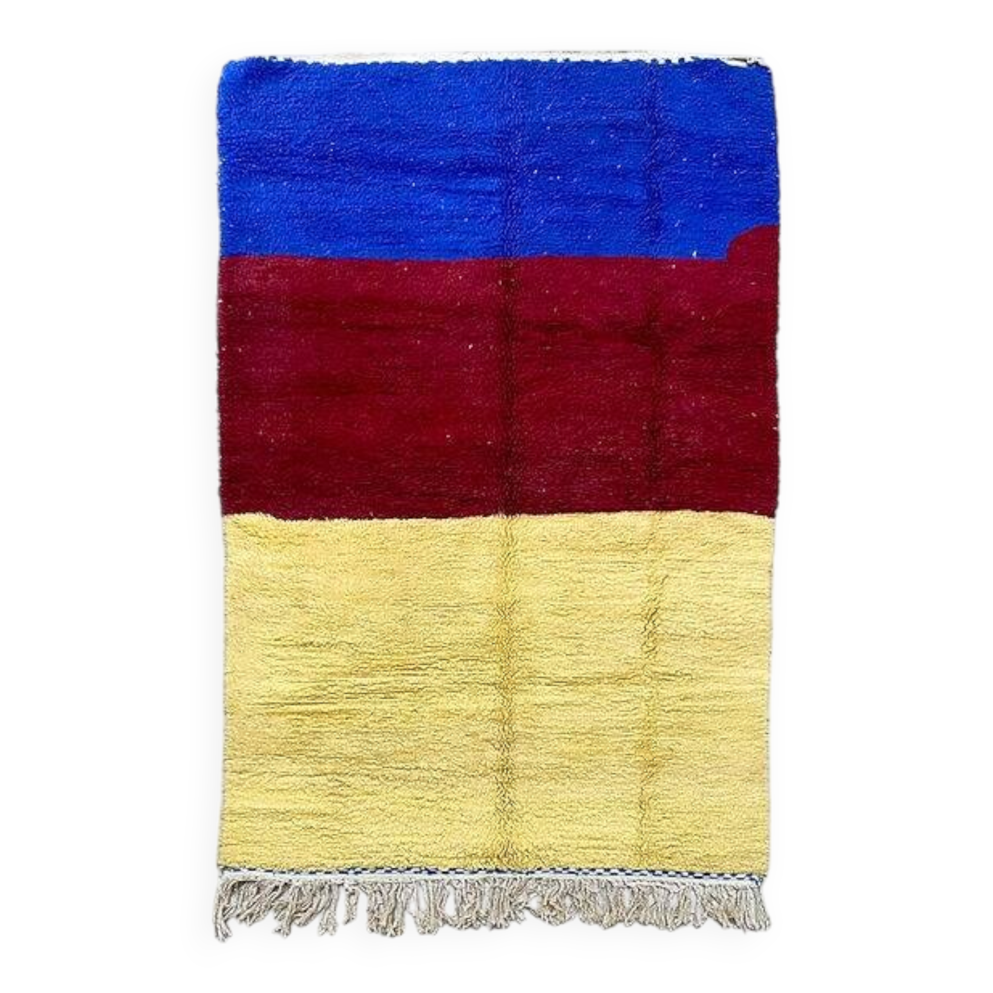Burgundy, blue, young rug Handmade wool size 250cmx150cm