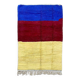 Burgundy, blue, young rug Handmade wool size 250cmx150cm