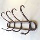 Wall coat rack with 4 curved wooden hooks bistro - no Thonet