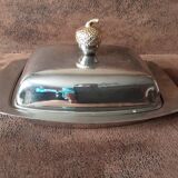 Vintage metal butter dish