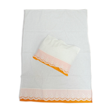 Vintage baby set, sheet + pillowcase
