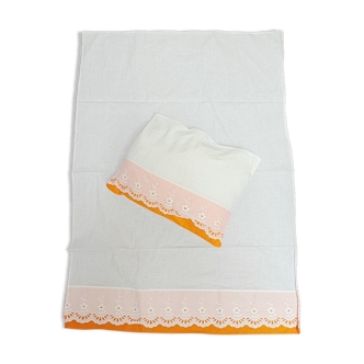 Vintage baby set, sheet + pillowcase