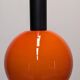 Orange opaline ball pendant light by Parscot, France circa 1970