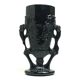 Eclectic vase, black hyalite glass, Ząbkowice, Poland, 1970s