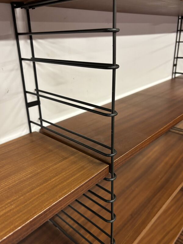 Étagère murale modulaire vintage XXL Tomado Holland en teck, design années 60