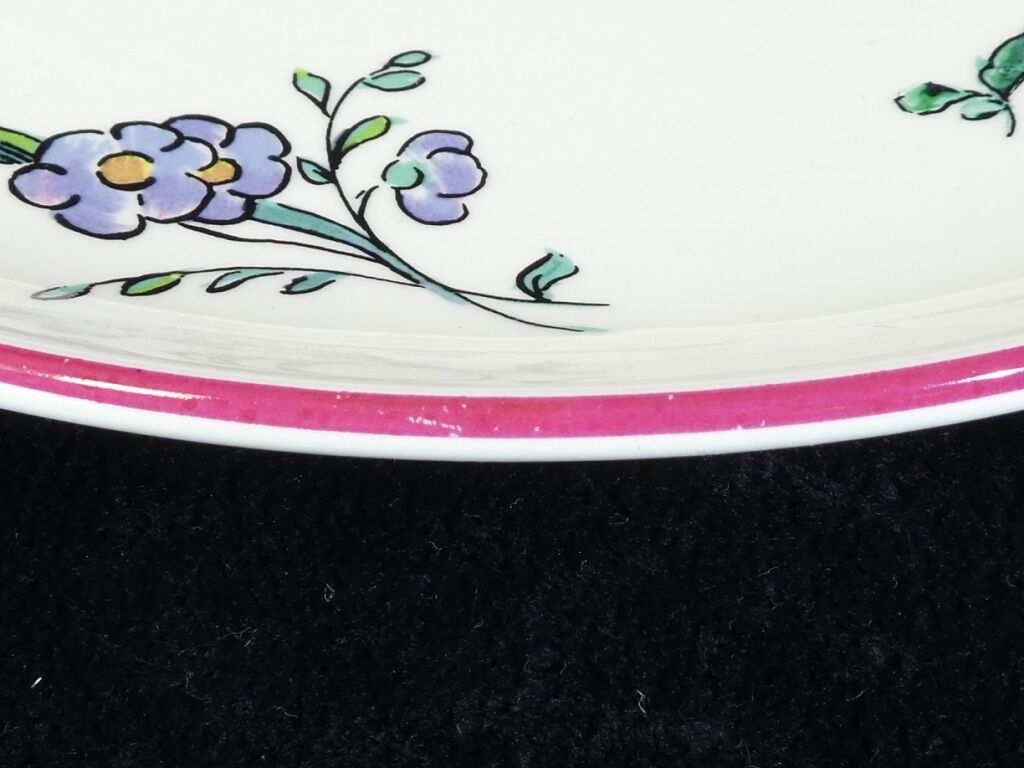 GIEN model STRASBOURG red pink round dish