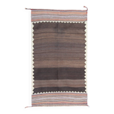 Tapis Kilim tribal, tons brun terreux, laine tissée à plat, 157 x 89 cm
