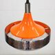 Vintage Chrome & Orange Pendant Lamp - 1970s Massive Belgium Lighting