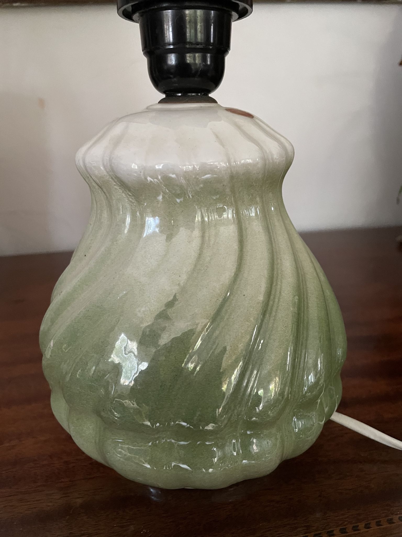 Pied de lampe en céramique italienne vintage