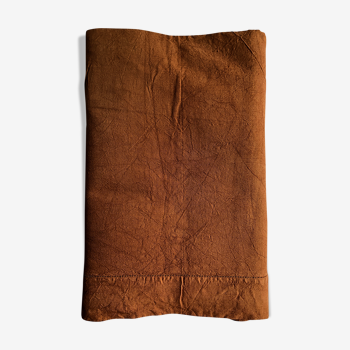 Drap ancien en lin et coton speculoos