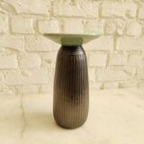 Vintage architectural vase in two-tone ceramic