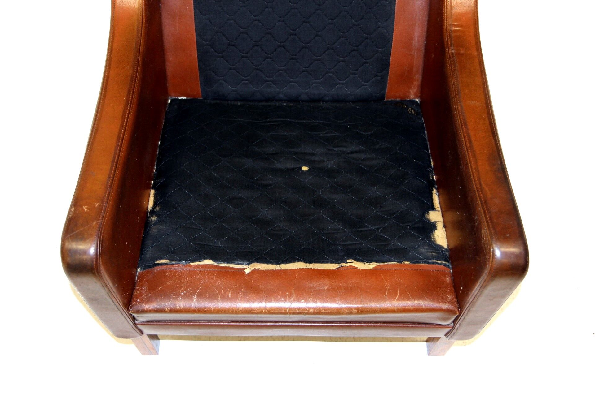 Leather armchair, Denmark, 1960