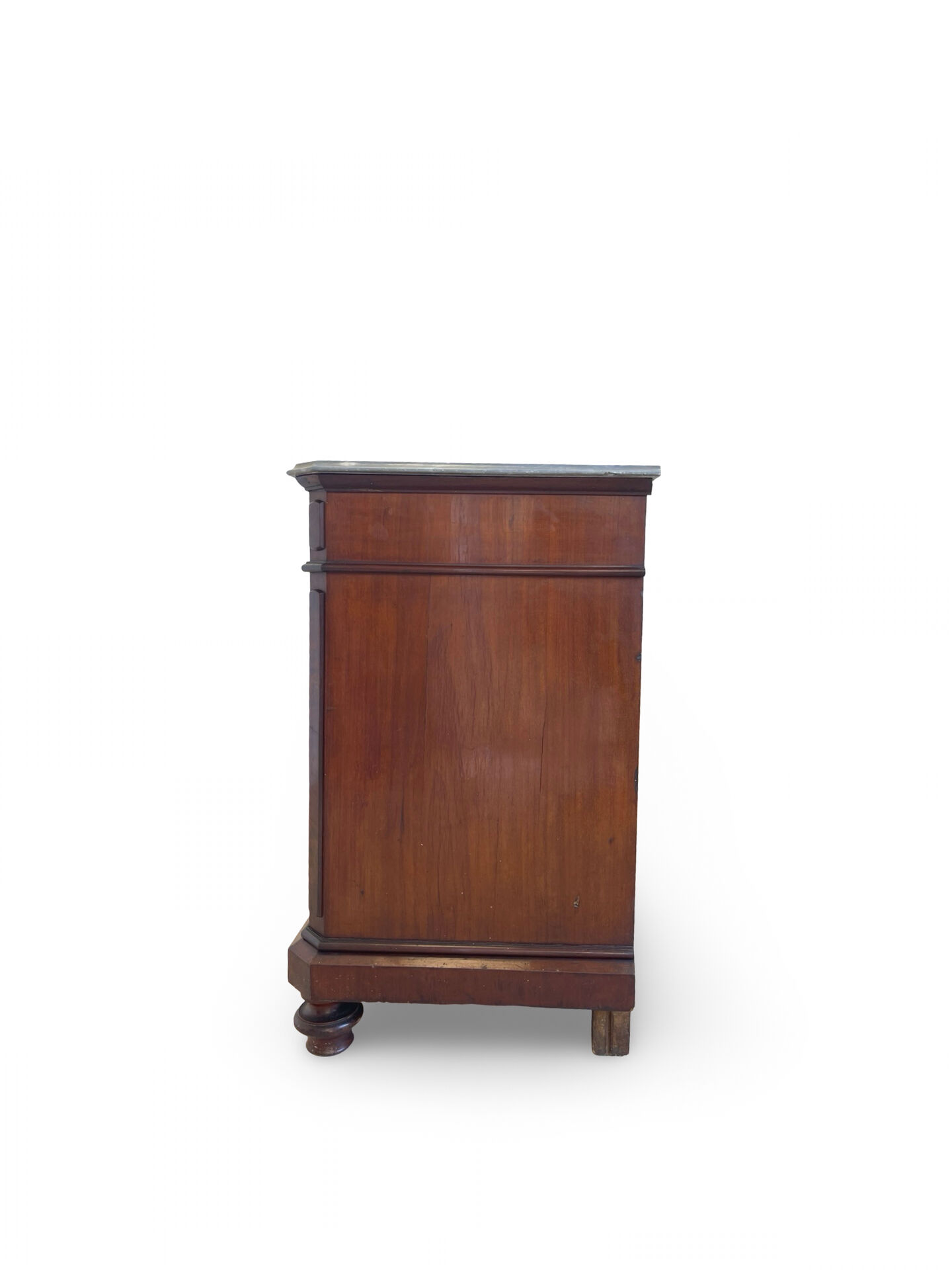 Commode Umbertino en acajou et noyer, 19e siècle.