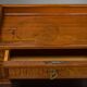 Wilhelmine secretary in walnut & exotic veneer with leather top