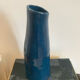 Handcrafted duck blue ceramic vase