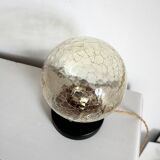 Amber glass table lamp