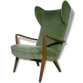 Fauteuil Bergere scandinave wing chair