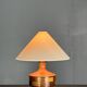 Mid-Century Table Lamp with Geometric Wood Inlay, English, circa 1955–1965