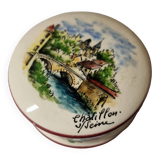 Antique porcelain candy jar and sugar bowl from Châtillon-sur-Seine