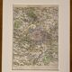 Lithograph map of Paris and its suburbs - 1900