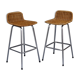 Chromed Steel and Rattan Bar Stools from Rohé Noordwolde, 1960s, Set of 2