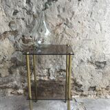 Brass sofa tip and smoked glass