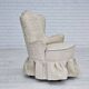 1950s, Danish armchair, reupholstered, creamy/white floral fabric.