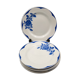 Série de 6 assiettes vintage art deco Digoin Sarreguemines Corsica fleurs bleues