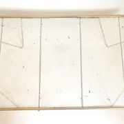 Coffee table gilded metal and white rigidule top 50