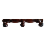 Wall-mounted coat rack with 3 hooks
