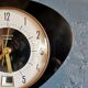 Vintage formica clock silent trapezoid wall clock "Black transistor star"