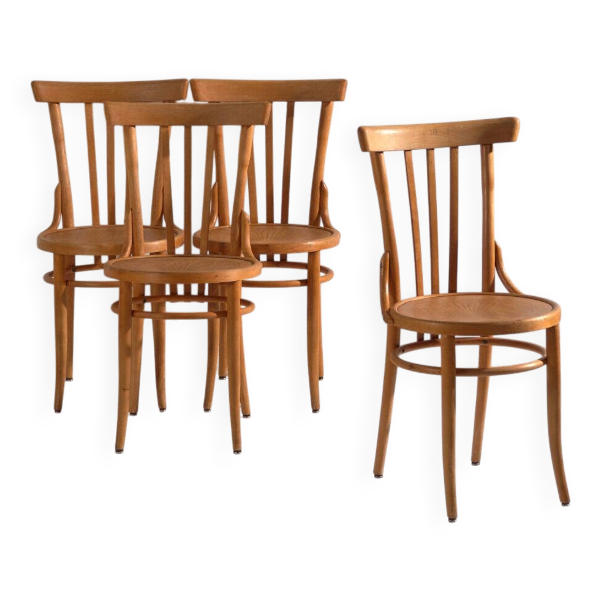 Antique bentwood chairs in Thonet style – Central Europe, circa 1930 #1 – Set of 4 pieces