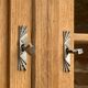 Asymmetrical Art Deco glass-fronted Parisian wardrobe in raw oak, 1930.