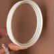 Miroir rond Gilac pour Prisunic plexi blanc  40cm